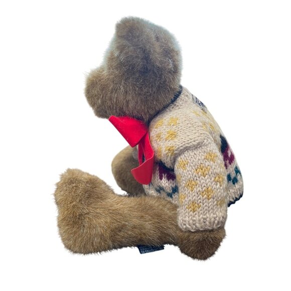 The BOYDS Teddy Bear 12" J.B. BEAN SERIES + Sweater & Bow 1995 Collectible - Picture 5 of 7